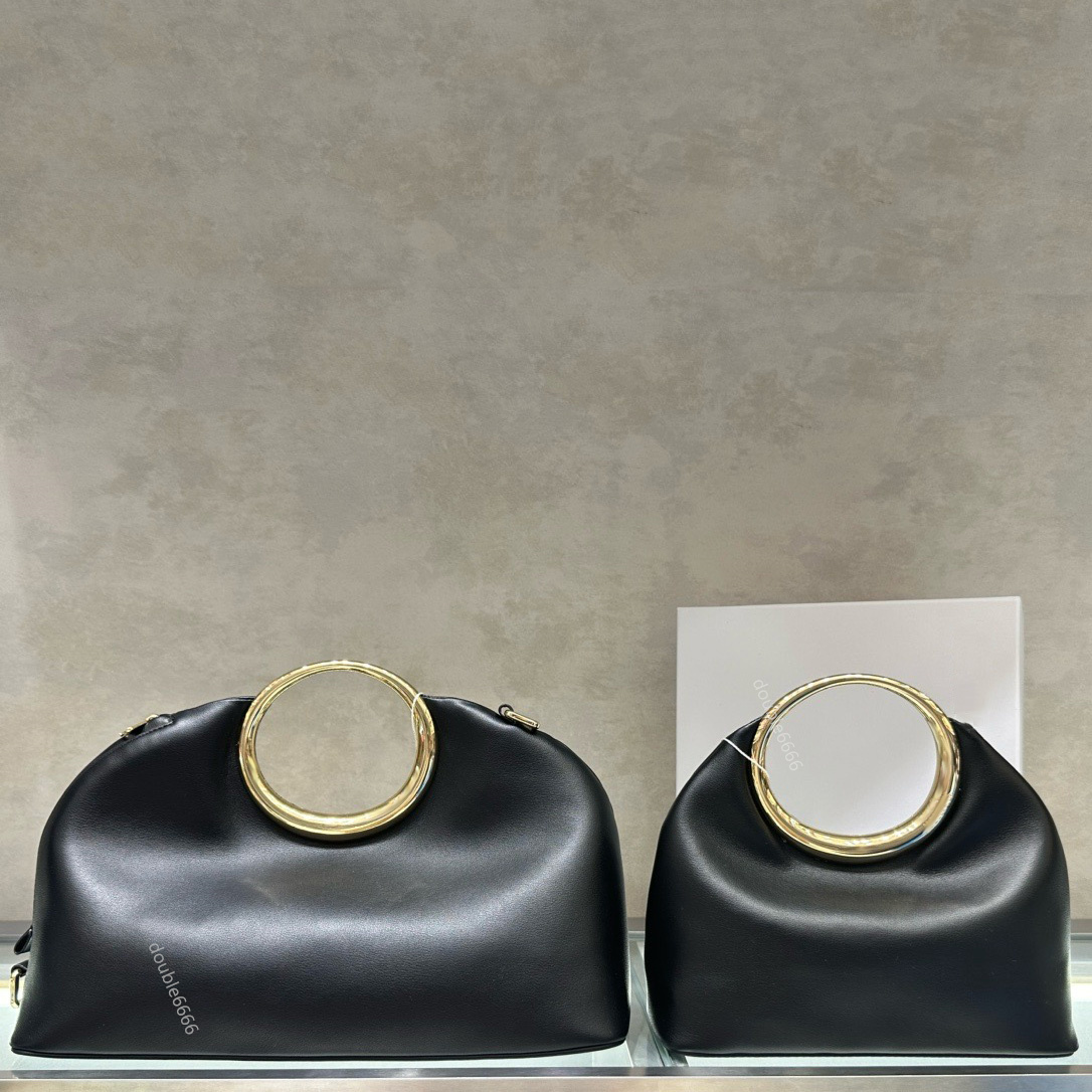 high quality Circular handbag luxury designer genuine leather shoulder bag crossbody bag magnetic closure clutch bag women shopping purse travel bag phone bag