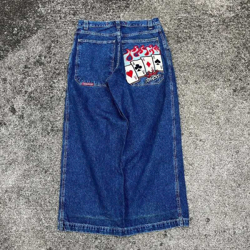 Y2K Baggy Jeans vintage JNCO high quality Embroidered jeans Harajuku Hip Hop streetwear high waisted fashion wide leg jeans 240809