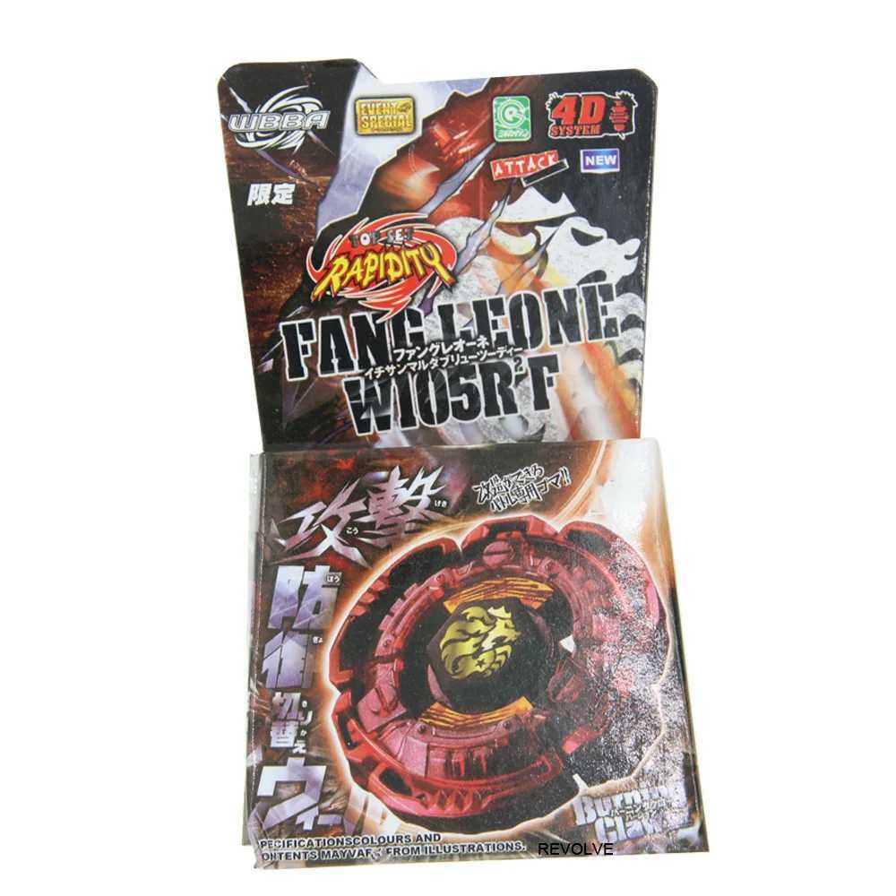 4D Beyblades SPINNING TOP Metal Fusion Toupie BB116D FANG LEONE W105RF 4D System Battle Top Starter DropShipping Children Toys