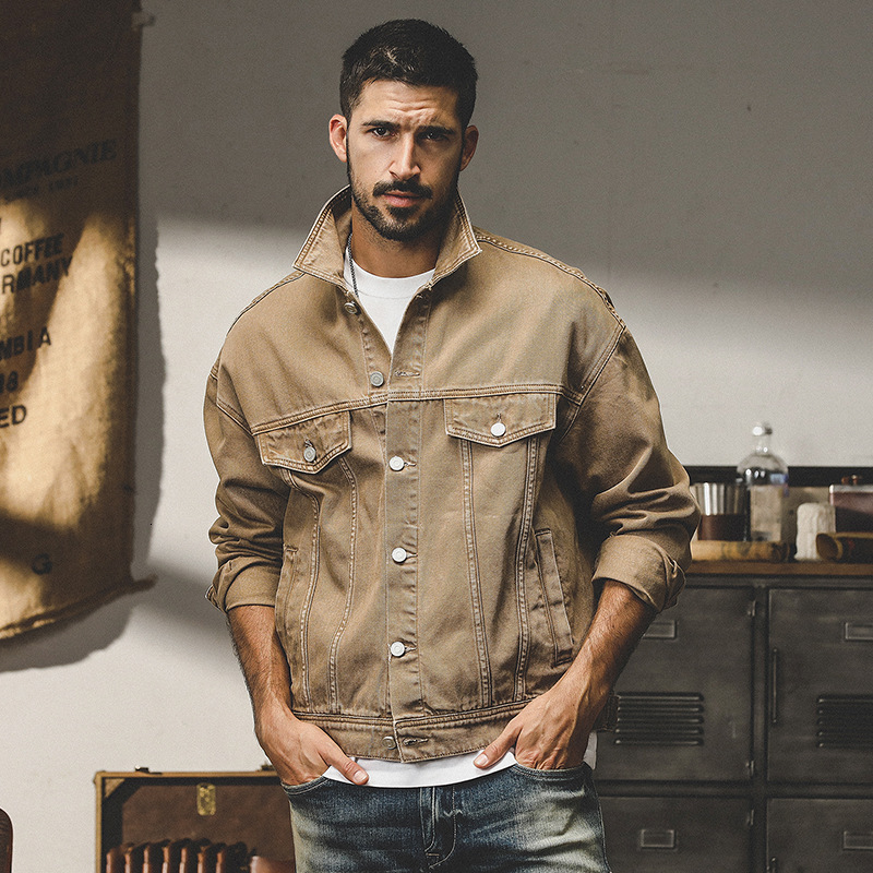 American Classic Denim Jacket for Men Spring and Autumn Asut Dopamine Autumn Jacket for Men