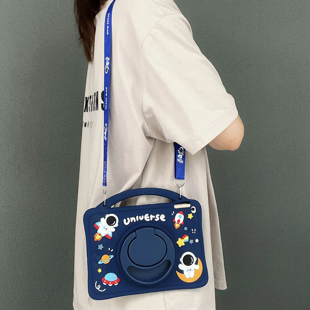 Cartoon Silicone Case For Redmi Pad SE 11" 2023 10.6inch Xiaomi Pad 5 5Pro MiPad 6 6Pro 11inch Cute Kawaii Kids Tablet Cover Rotating Handle Stan