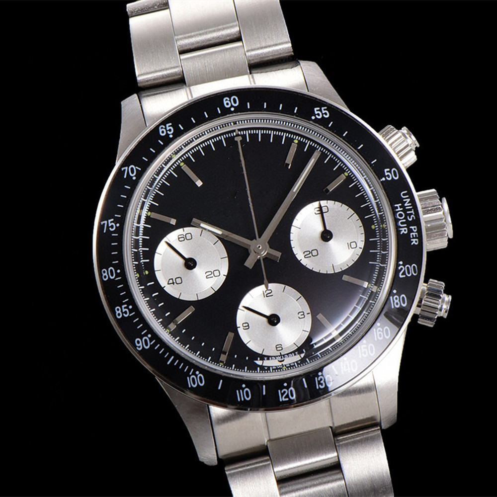 Vintage Day Tona Paul Newman AAAAA 5A Quality WmF Factory 1:1 Superclone Watches 37.5mm Men Manual winding Stainless Steel band With Green Box Watch Wm