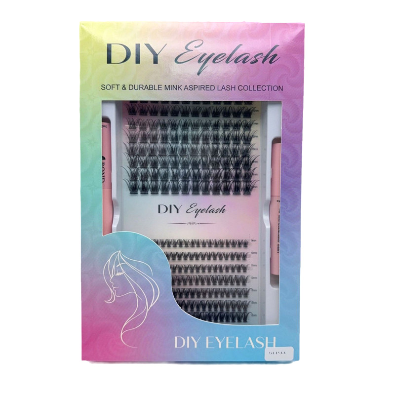 DIY Cluster Eyelash Extension Individual Lashes Large Capacity Soft Natural Curl False Eyelashes Crisscross Cruelty Extensiones De Pestanas Individual