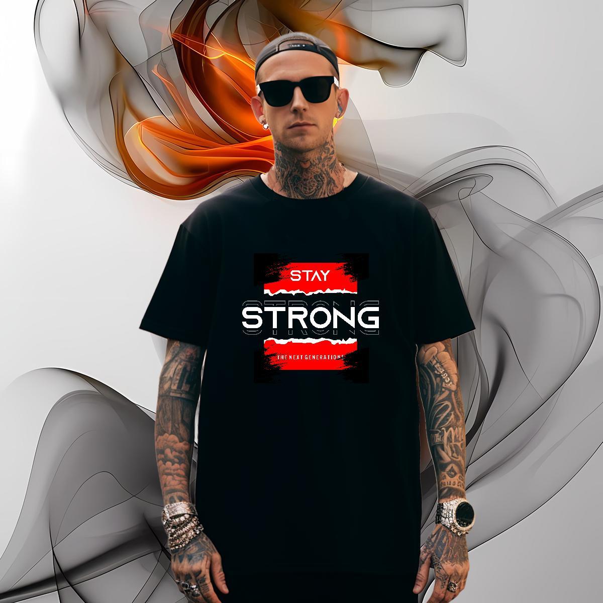 TOP Quality letter T-Shirts for Men Street Tshirts 230g Cotton Designer Fashion Breathable Crew Neck Oversized Tops