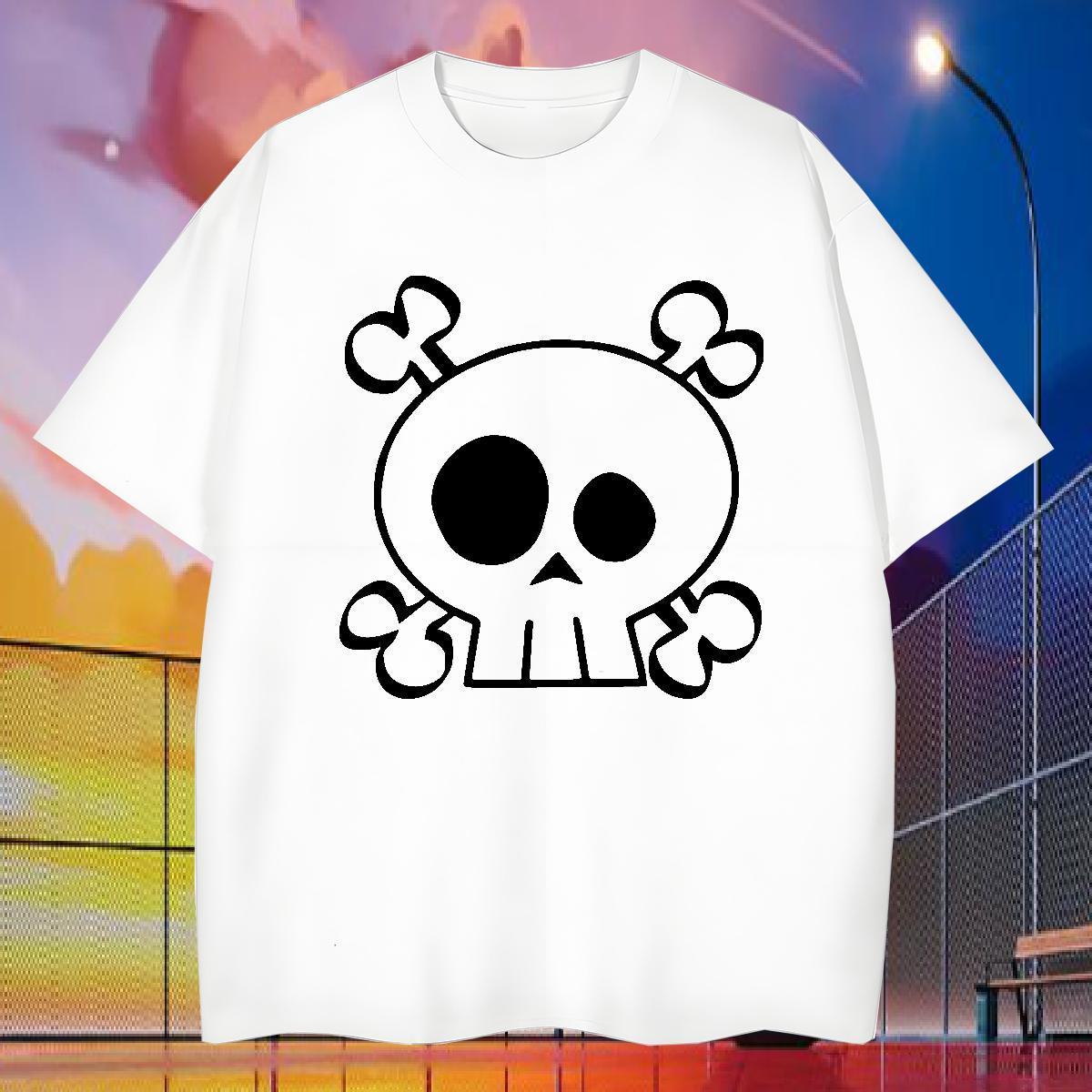2024 Designer Men T Shirts skull Tees 100% Cotton 230g Casual Brand Custom Print Plus Size Breathable Short Sleeve Tshirts