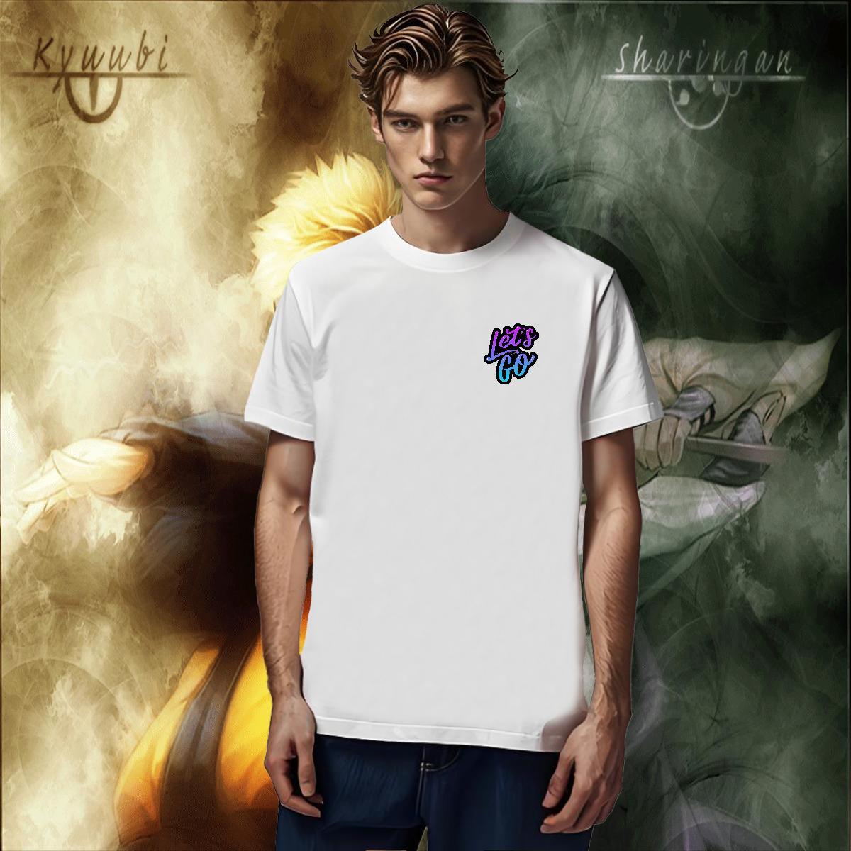 DIY Customized 100% Cotton 230g T-Shirts for Men letter Casual Men Tshirts Tee Shirt Breathable Soft Loose Black White