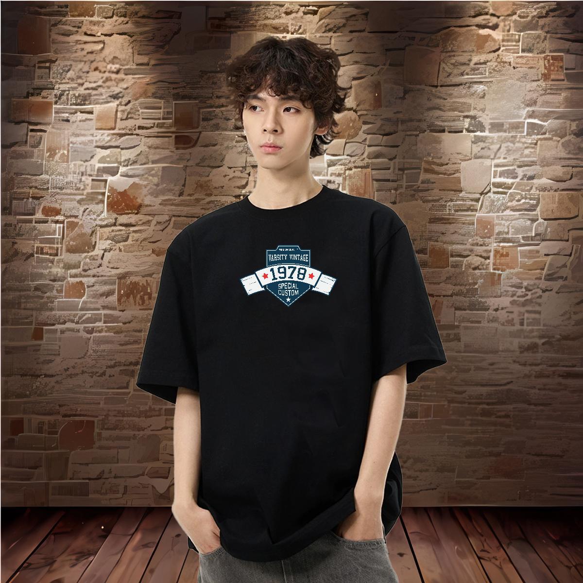 Fashion T Shirts Men letter Tops Shirt 230g Pure Cotton Outdoor Popular Customized Breathable Crew Neck Tshirt for Man Woman