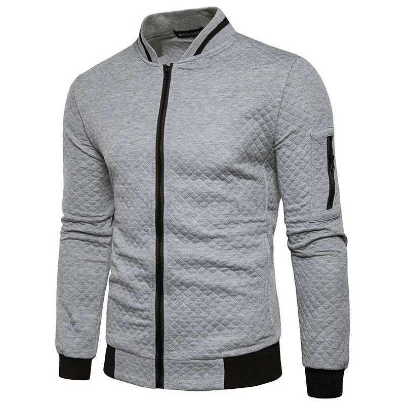 2023 Autumn And Winter Plaid Hoodie Cardigan Men Sports Solid Color Casual Hoodie Fashion Jacket Zipper ShirtXJ240812