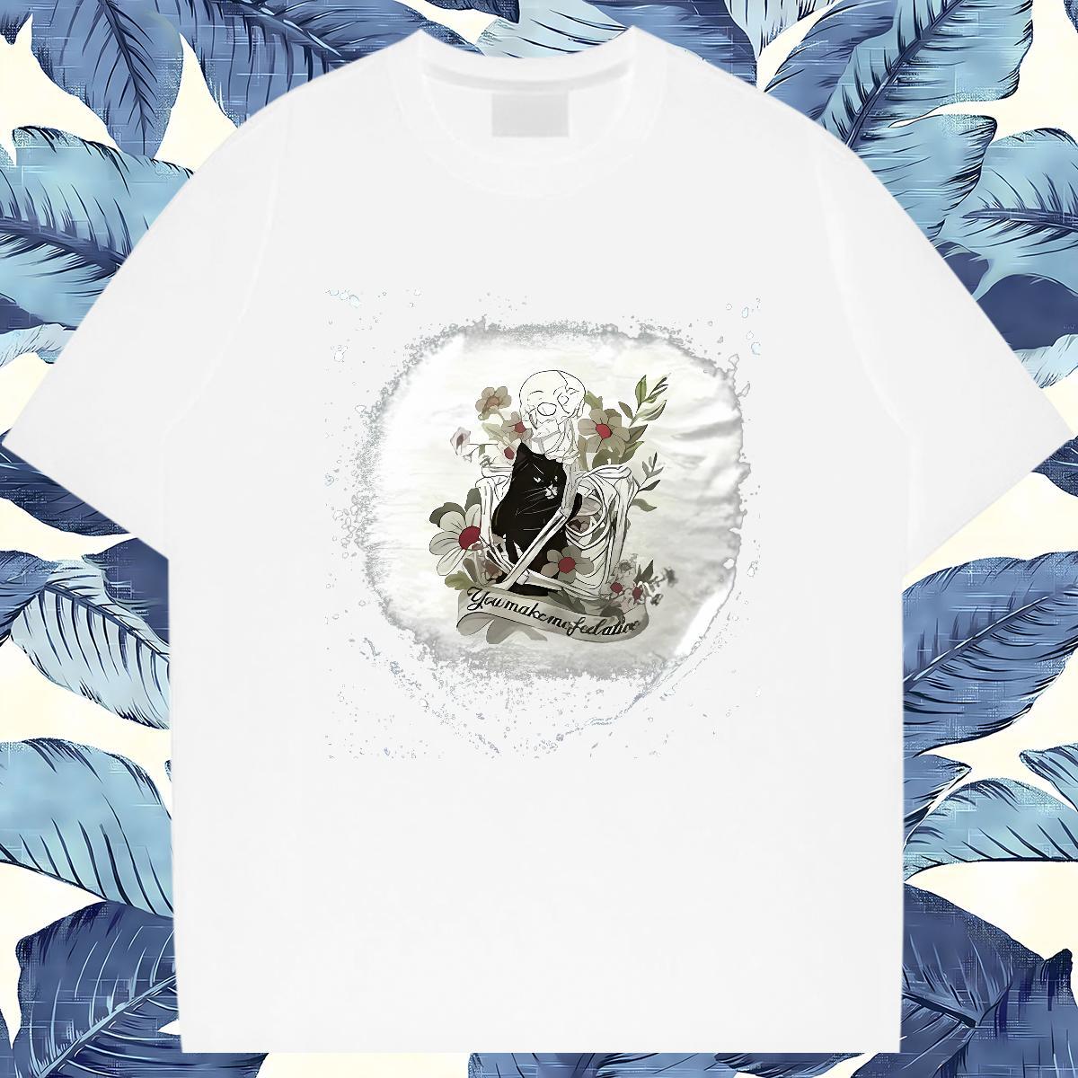 Classic T shirt plant Polos 230g Pure Cotton Street Unisex Skull Short Sleeve Soft Tshirts