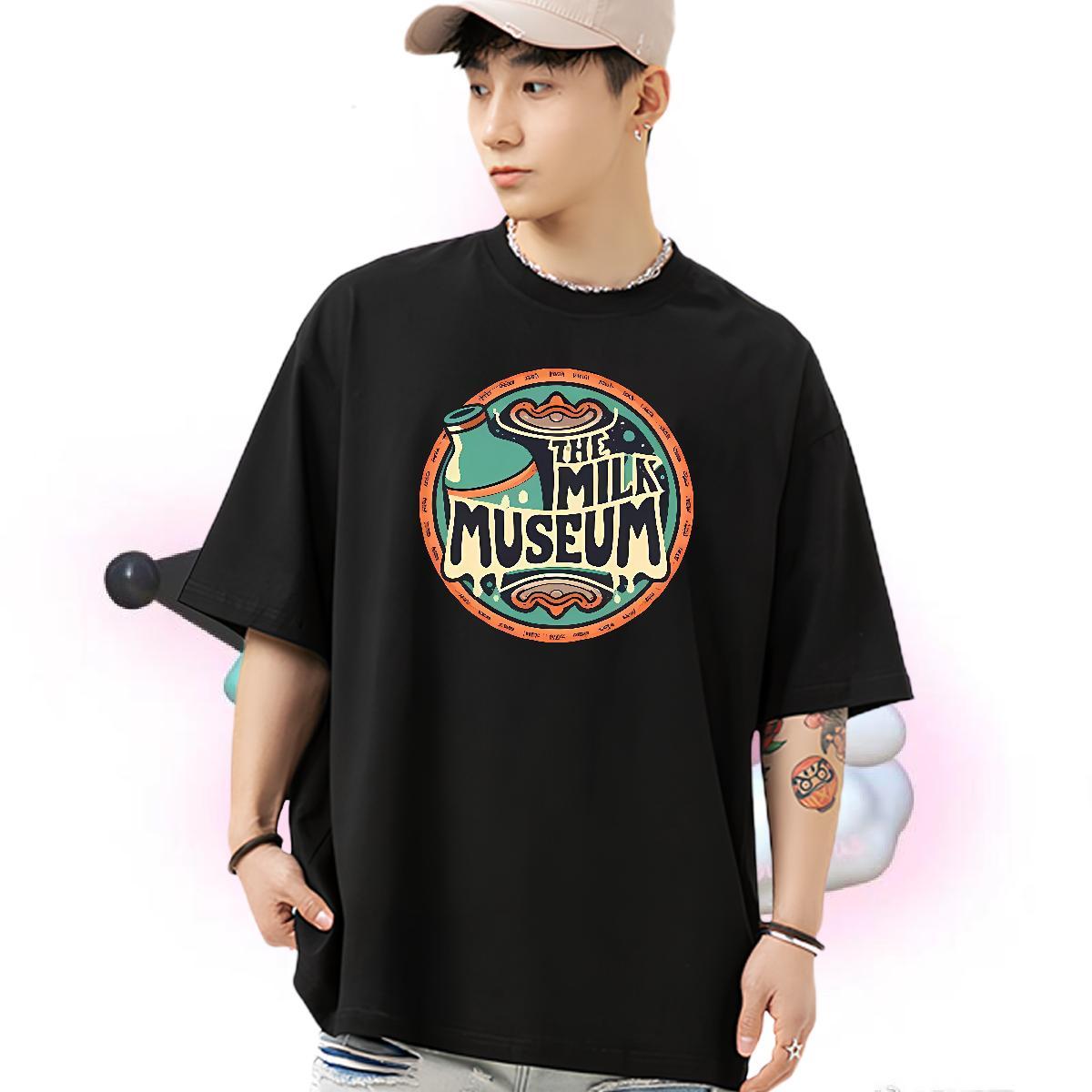2024 DIY T-Shirts for Men letter Tops Shirt 100% Cotton 230g Sports Casual Designer Oversized 3XL 4XL Breathable Crew Neck Men Tees