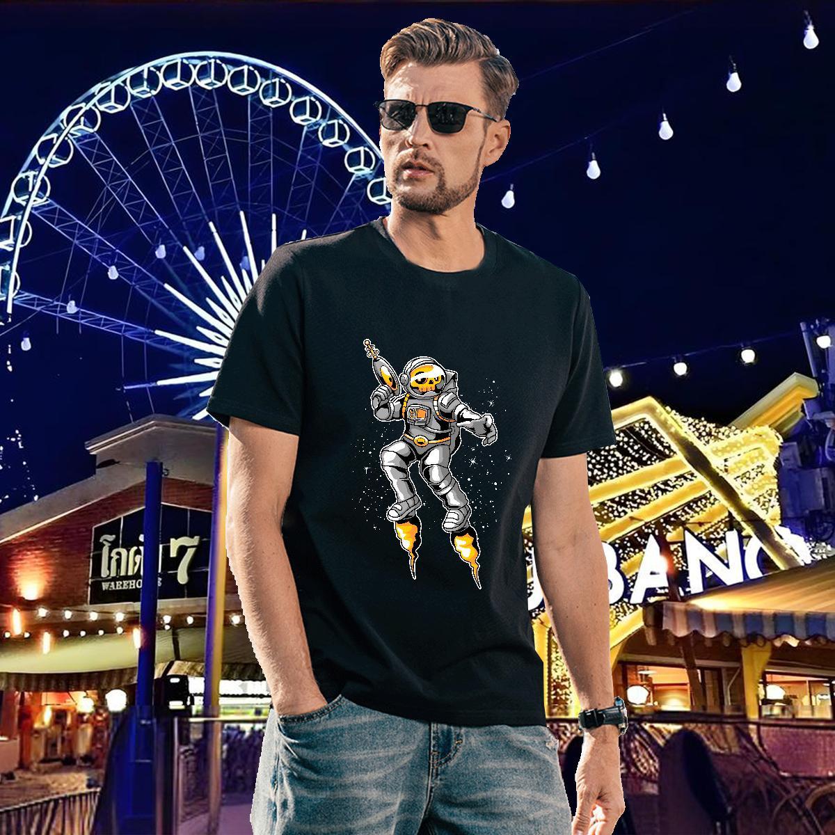 Custom T-Shirts for Men 230g Cotton Men Clothes T-Shirt Casual Beach Breathable Custom Printing Unisex Tops Tees