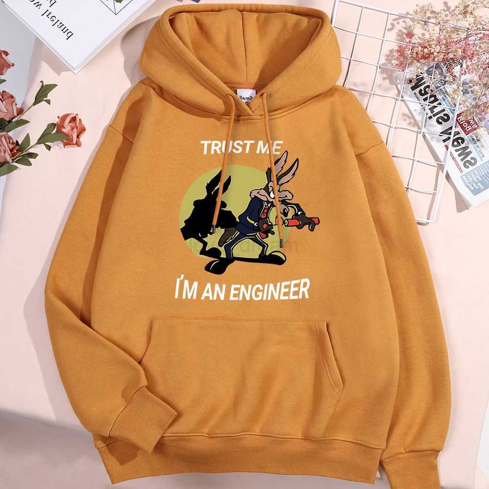 Trust Me IM An Engineer Men Women Hoody Fleece Warm Sweatshirt Autumn Pocket Hoodies Casual O-Neck Male Streetwear New FashionXJ240812