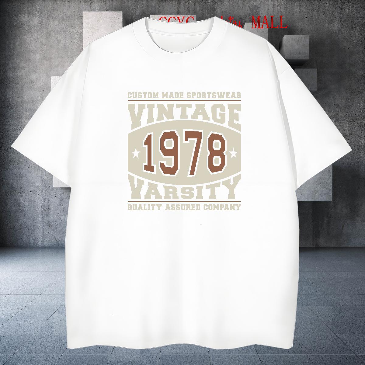 Loose Fit Men Tshirts letter 230g 100% Cotton Casual Round Neck Short Sleeve T-Shirts Anime Wholesale Tops Tees