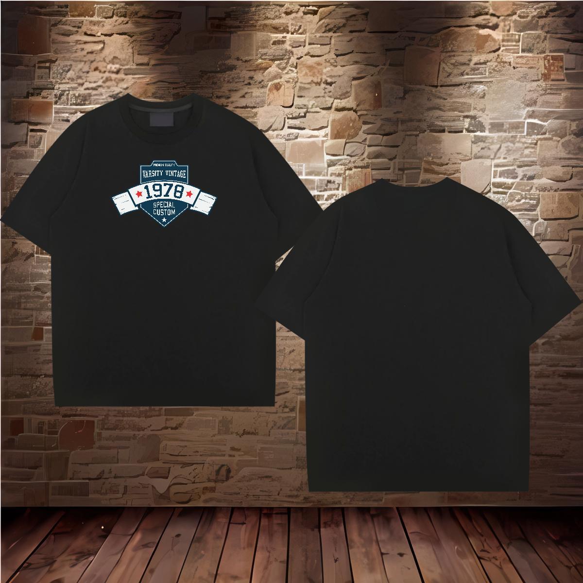 Fashion T Shirts Men letter Tops Shirt 230g Pure Cotton Outdoor Popular Customized Breathable Crew Neck Tshirt for Man Woman