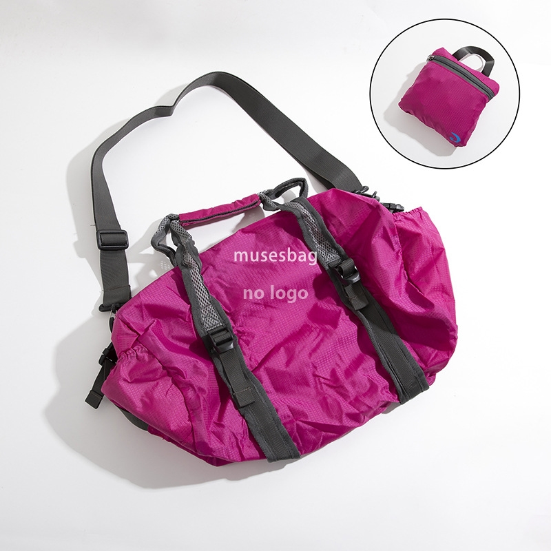 Men's and women's lightweight foldable duffle bag Personality stylish sports fitness bag Casual short trips outdoor handbag