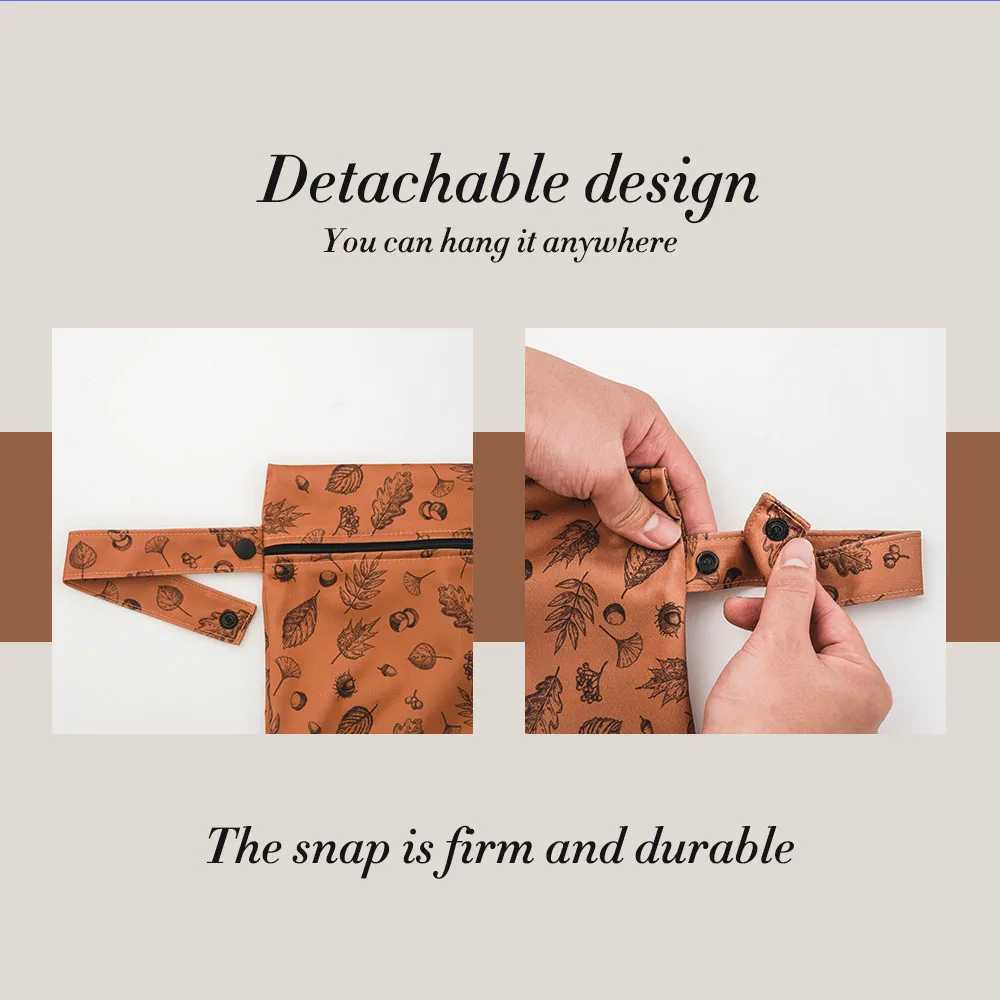Elinfant 1-piece cloth diaper baby bag new product recycled fabric fashionable printed waterproof reusable baby bag W240812