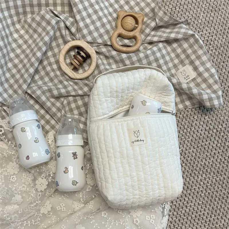 Baby diaper bag storage bag newborn diaper organizer bag travel outdoor carry on bag reusable embroidered mother bag W240812