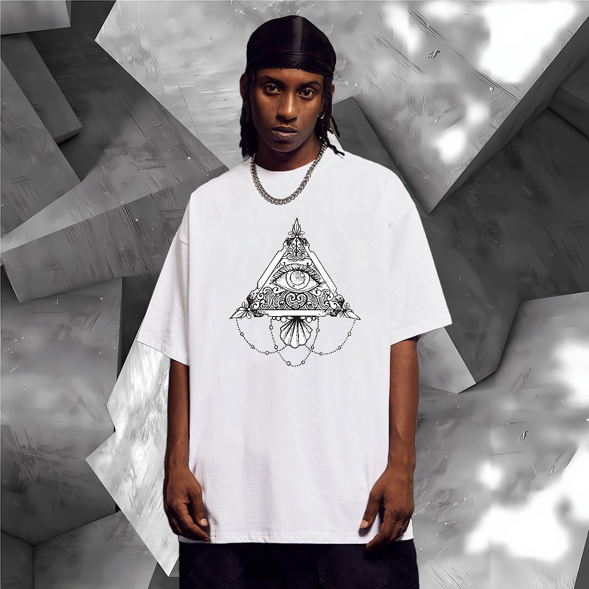 Stylist Mens T Shirts eye of the devil Wear 230g Cotton Casual Daily Wear Free Shipping DIY Logo Oversized Pure Cotton Men Tees