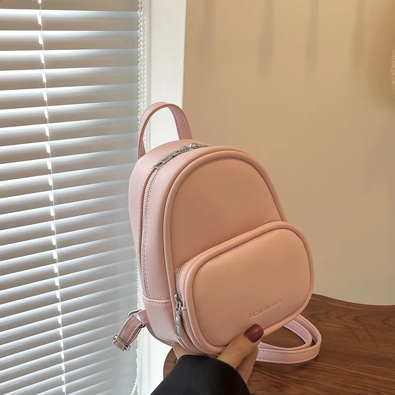 Womens Bag Backpack 2023 Small Square Shoulder Candy Color Fashion Travel Cute 240906