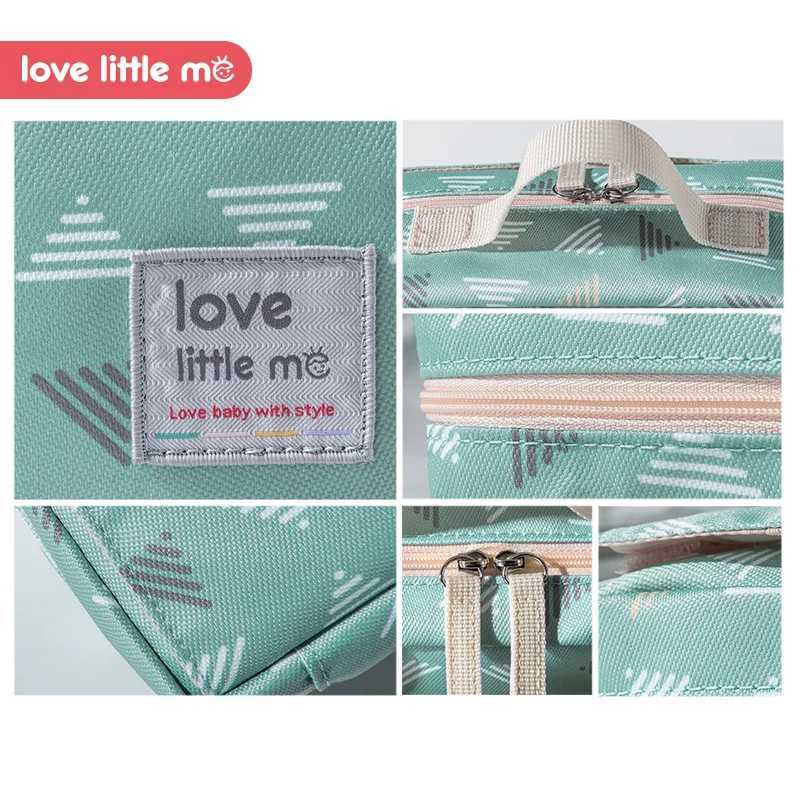 Love Little Me Portable Baby Diaper Bag Pregnant Bag Waterproof Wet Cloth Diaper Bag Reusable Diaper Cover Baby Care W240812