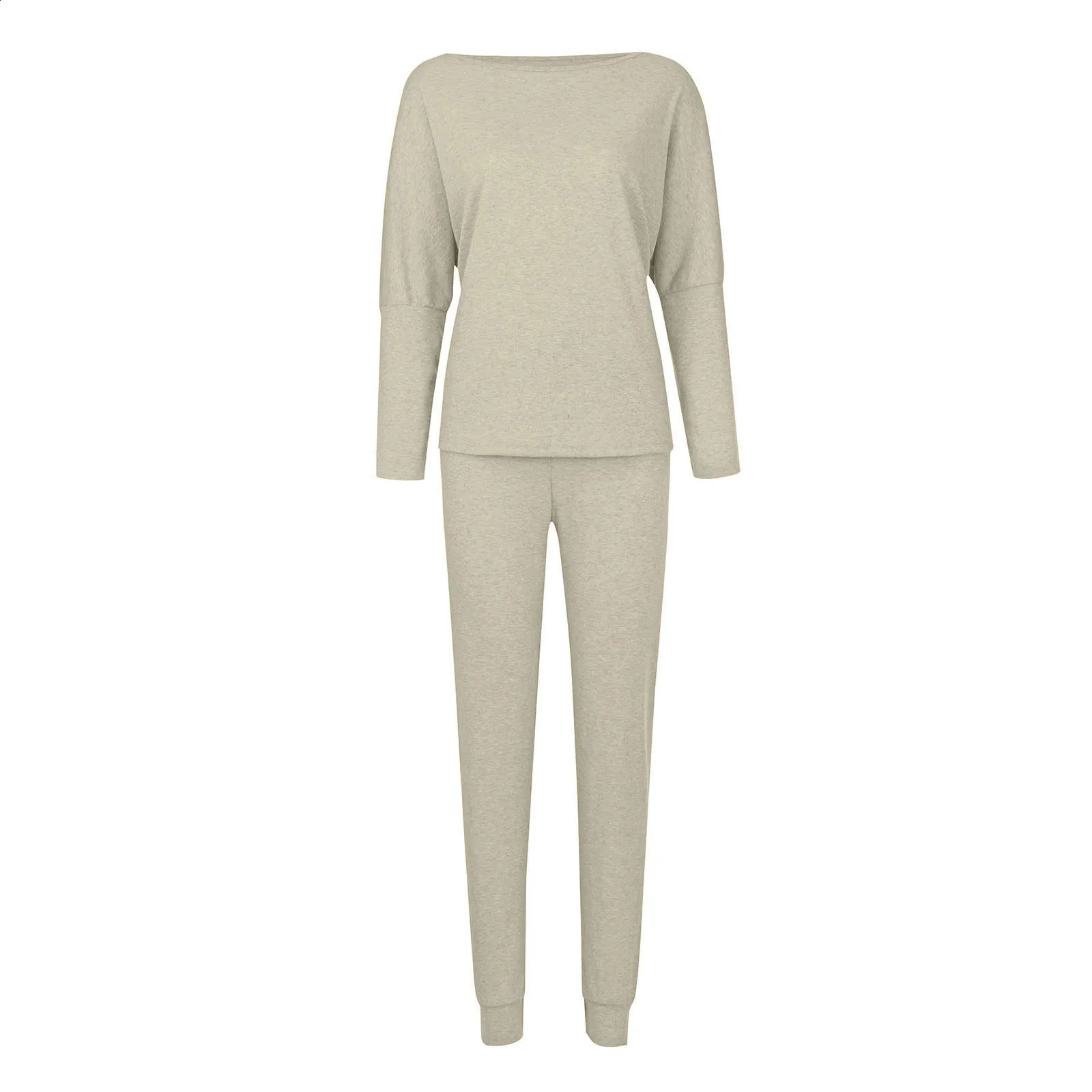 Two-Piece Set Women Tracksuit Long Sleeve Crew Neck Pullovers SweatshirtHigh Waist Pencil Pants Set Sportwear Trousers Outfit 240812