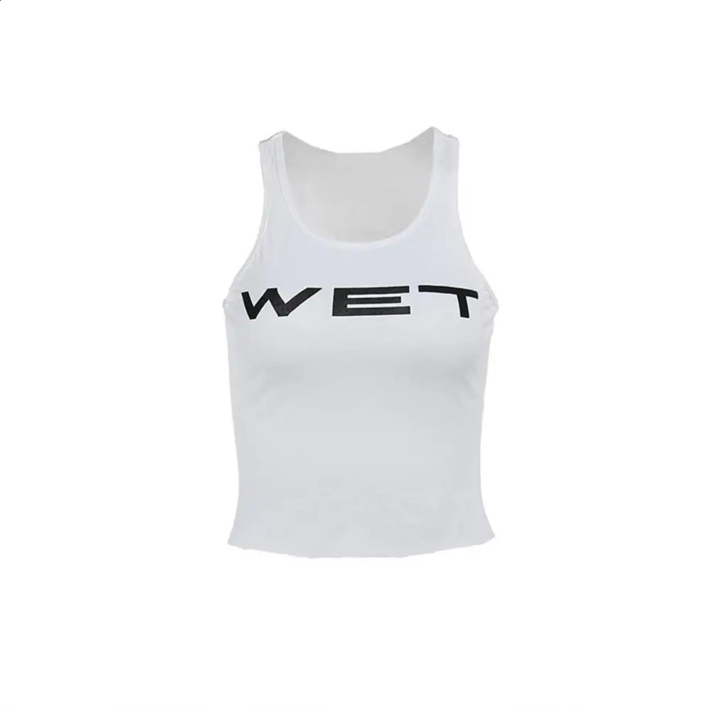 Hip Hop Harajuku Sleeveless Tank Top Vintage Y2K Printed Letters Streetwear Chic Emo Crop Tops 240812