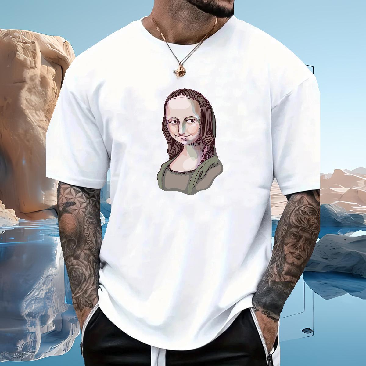 Designer portrait T Shirt For Man Sports Casual Men Clothes T-Shirt 100% Cotton 230g Fashion Designer Breathable Short Sleeve Custom Print Plus Size T