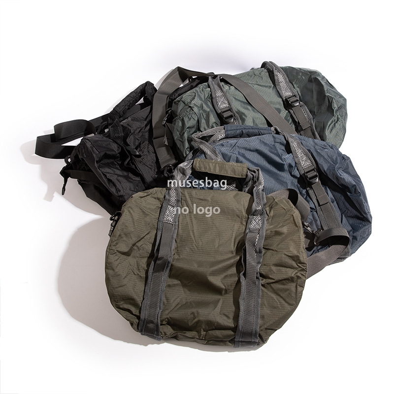 Men's and women's lightweight foldable duffle bag Personality stylish sports fitness bag Casual short trips outdoor handbag