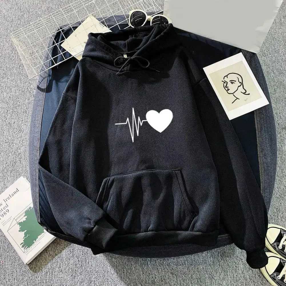 Padded hoodie sweatshirt mens and womens fall and winter couple tops looseXJ240812