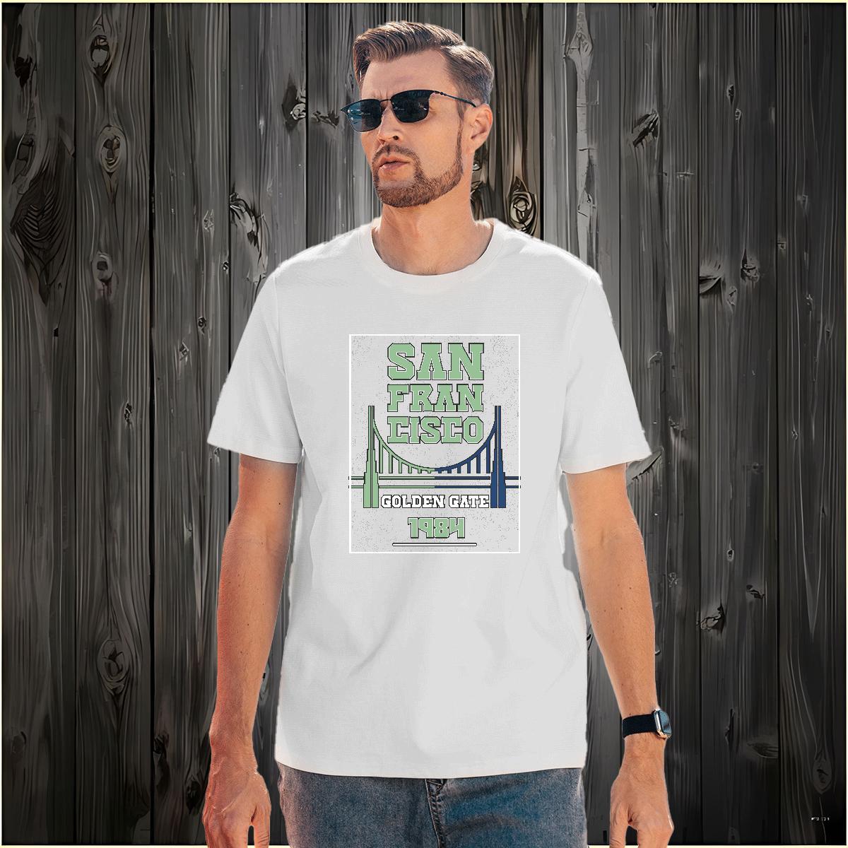 Classic 100% Cotton 230g T Shirt For Man letter Summer Casual Men Tops Tees Wear Breathable Crew Neck Popular Black White