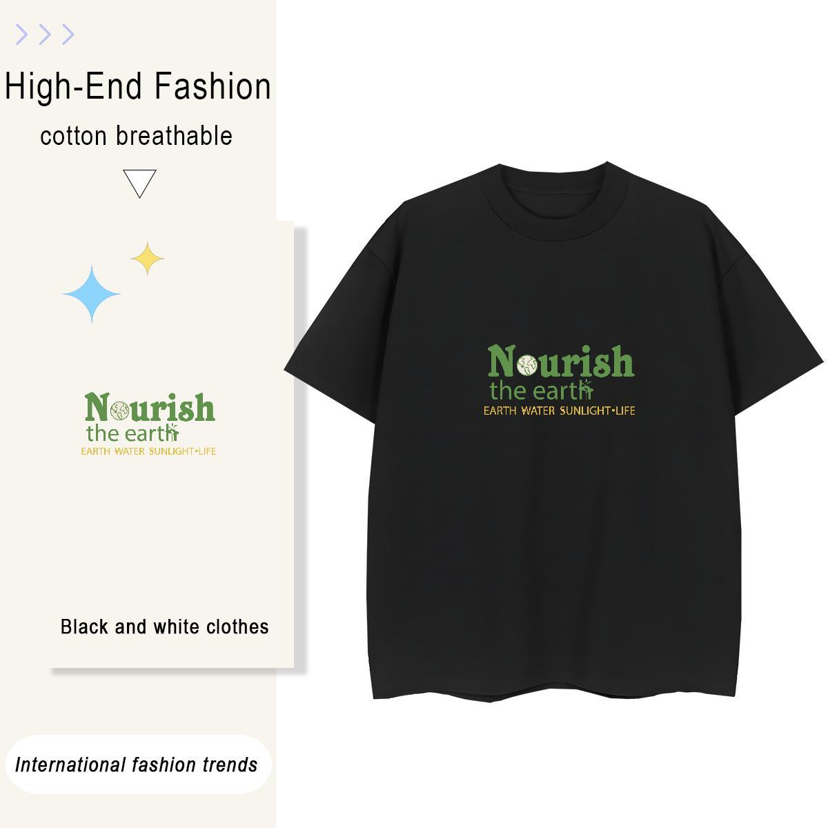Brand Men Clothes T-Shirt Street wear Hip Hop 100% Cotton 230g Plus Size Custom Breathable Short Sleeve letter T-Shirts for Men 2024 Designer Tops
