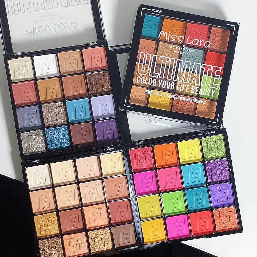 Rich Color Eyeshadow Plate Glitter Pearlescent Eye Shadow 16-color Ultimate Shadow Palette Bright Green Blue Eye Makeup CosmeticCL240812
