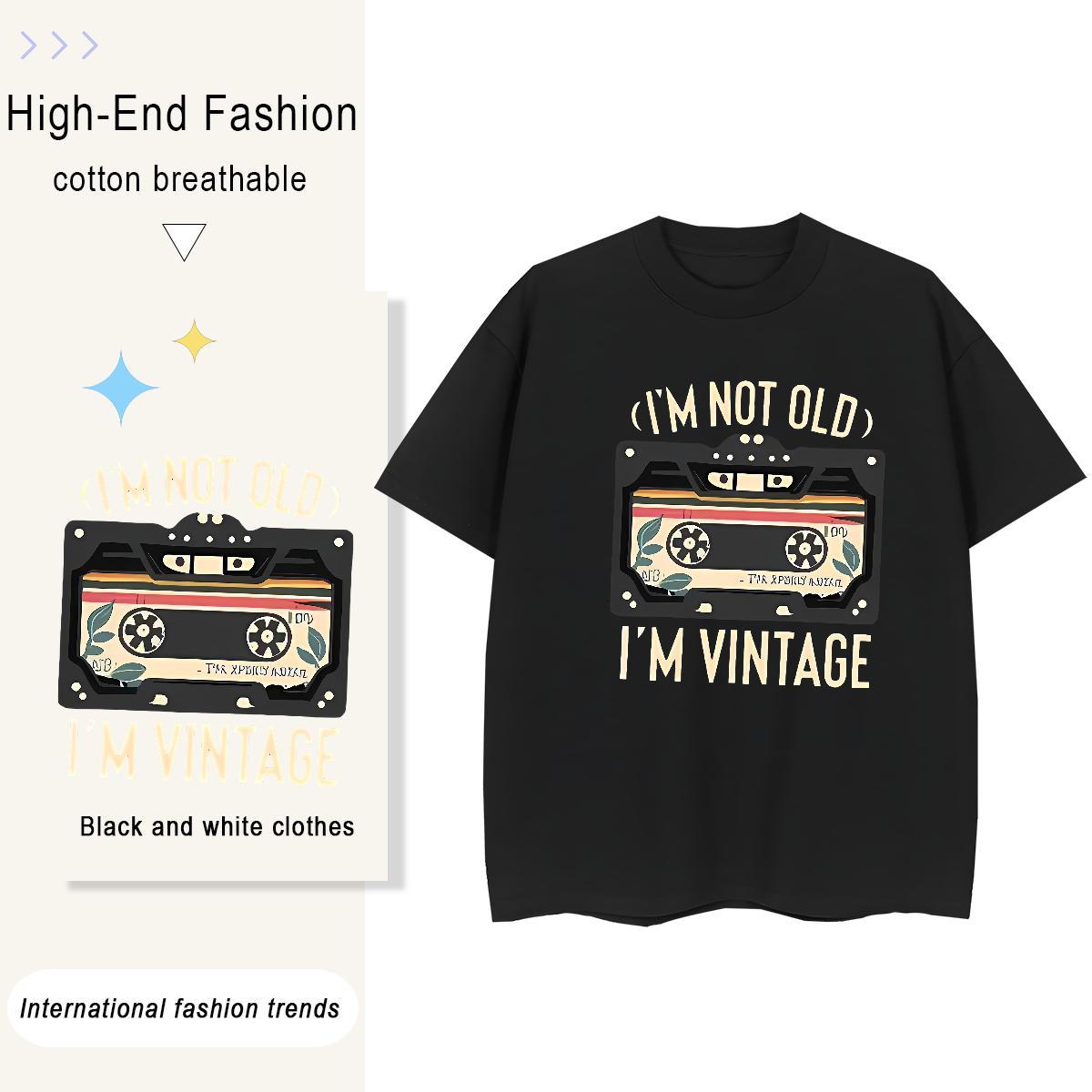 Wholesale Men Tees Casual Beach 230g Cotton Cartoon Print Breathable return to the ancients T-Shirts for Men Casual New Wear