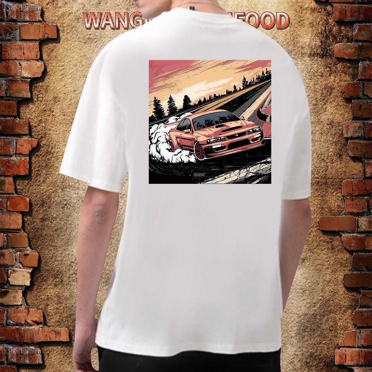 DIY Customized T-Shirts drifting Tops Tees 230g Cotton Casual Daily Wear Popular DIY Logo Oversized Breathable Short Sleeve Men Tshirts