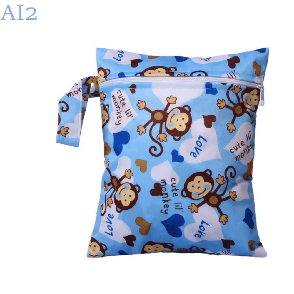 Ai2 Baby Diaper Bag 20X25cm Zipper Waterproof Bag Wet Dry Diaper Handbag Mom Travel Outdoor Handcart Handbag W240812