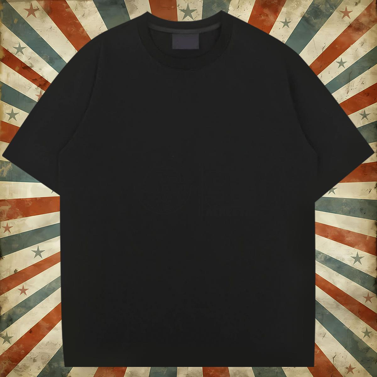 High Quality letter T Shirts Men High Street Hip Hop Men Tops Tees 230g Cotton Classic Casual Pure Cotton White Plus Size Clothes