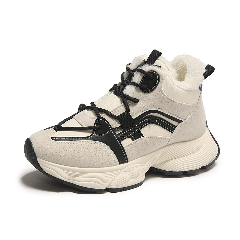 Ddmysports Instagram Korean Version New Plush Dad Shoes For Women Winter Student Sports Running Leisure Thick Soles With Increased Height B Outdoor Sh
