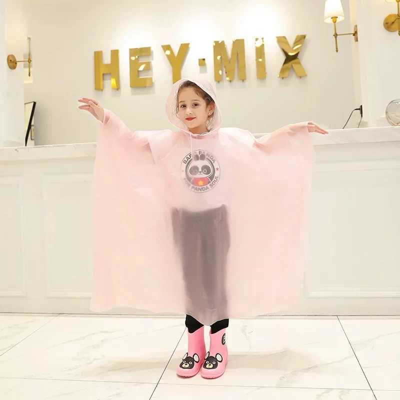 Raincoat Children Funny Cartoon Baby Kids Hot Rainwear Cute Waterproof Hot Children Raincoats Kids Funny Rain Coat Poncho Y240810