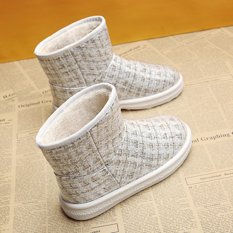 Ddmysports Fashionable Western Style Boots Women New Model With Added Fleece Thickened Insulation Waterproof Anti Slip Snow Cotton Shoes For Outdoor S