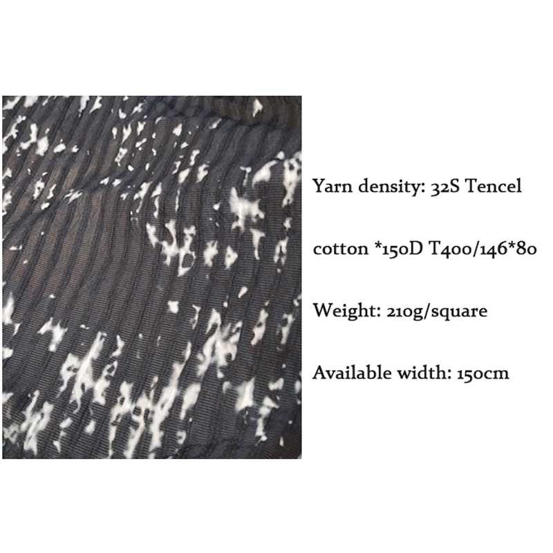 Clothing fabric factory direct supply 32S Tencel cotton *150DT400/146*80 polyester Tencel interweaving Woven fabrics