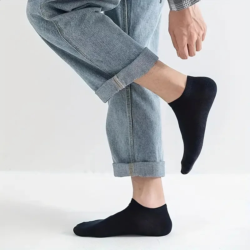 Unisex 102040 Pairs Solid Socks Soft Lightweight Low Cut Ankle Socks Bulk Black White Grey Men Women Stockings Hosiery 240812