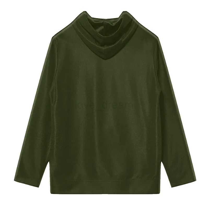 2024 Spring and Autumn Mens Hoodie Waffle Breathable Casual Sports Pullover Slow Walking European and American Fashion T-shirtXJ240812