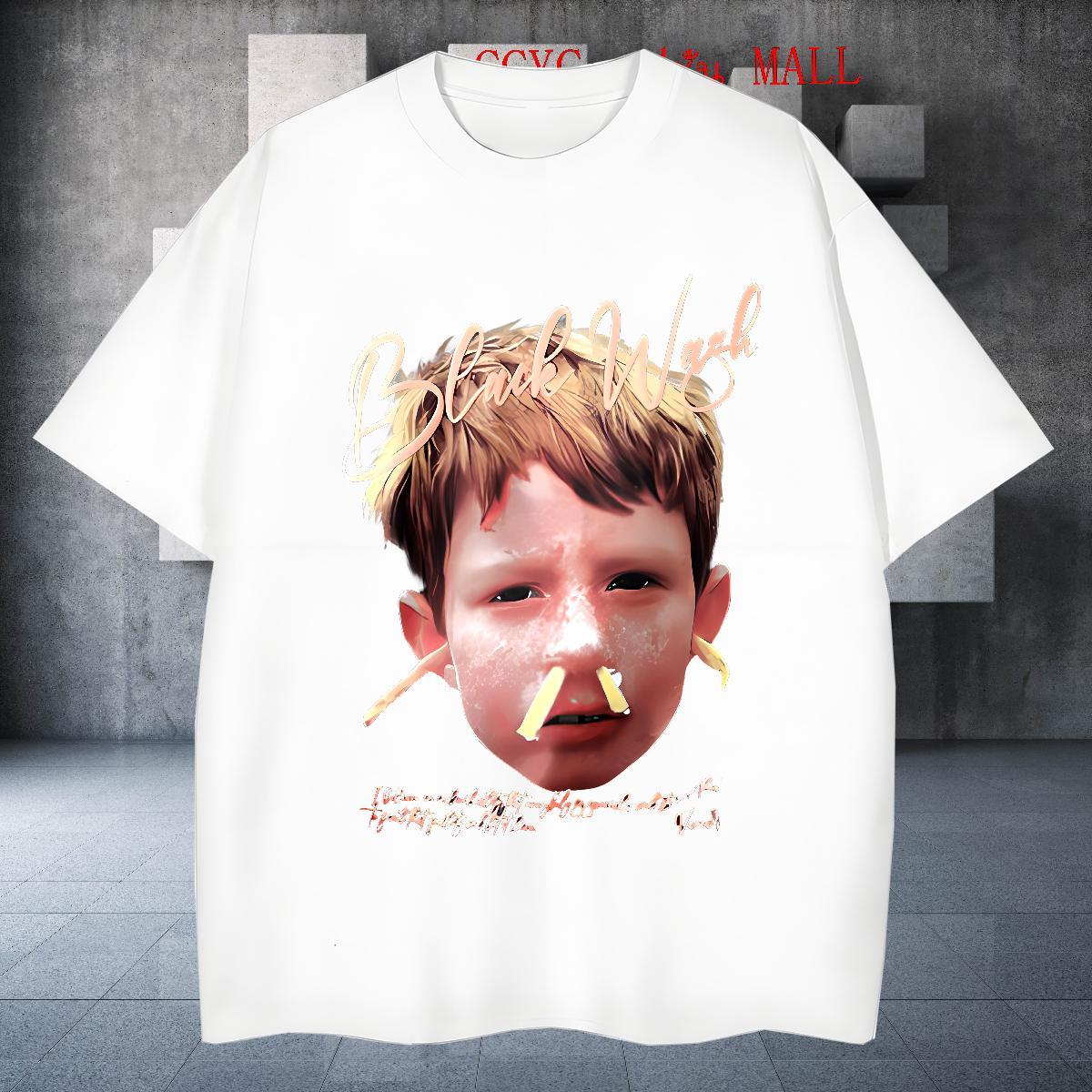 Customized 230g 100% Cotton T Shirts Men portrait Street Casual Couples T Shirts Tees Crew Neck Breathable Loose Fit Oversized