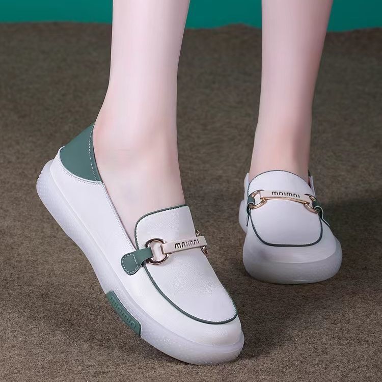 Ddmysports New One Step Mom Spring And Summer White Casual Women S Lightweight Soft Soled Shallow Mouth Le Fu Shoes Outdoor
