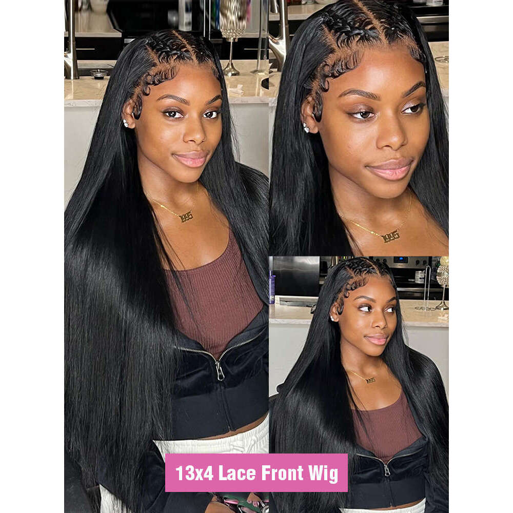 250% 13X6 HD Frontal Wig 100% Straight Brazilian Transparent Lace Front Wigs Human Hair For Women Quality 36Inch