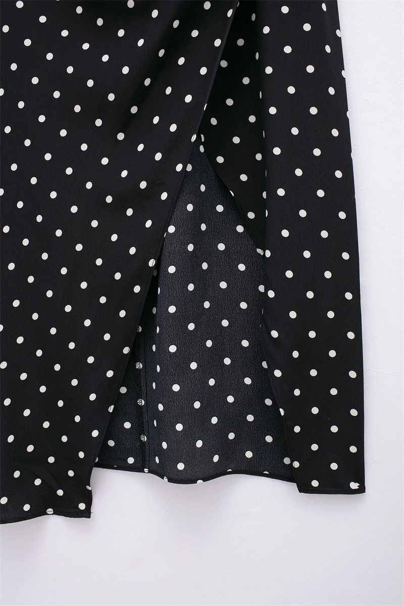 Womens Slip Dress 2024 Fashion Summer Sexy Backless Midi Dress for Women Elegance Chic Ladies Polka Dot Dress 240812
