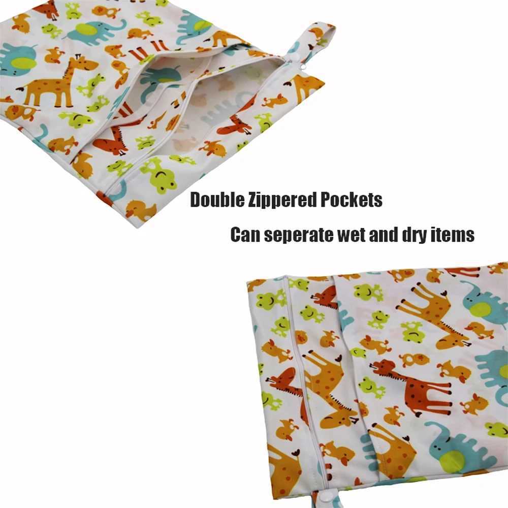 Reusable with two zippered pockets travel beach swimming pool baby products yoga fitness bag W240812