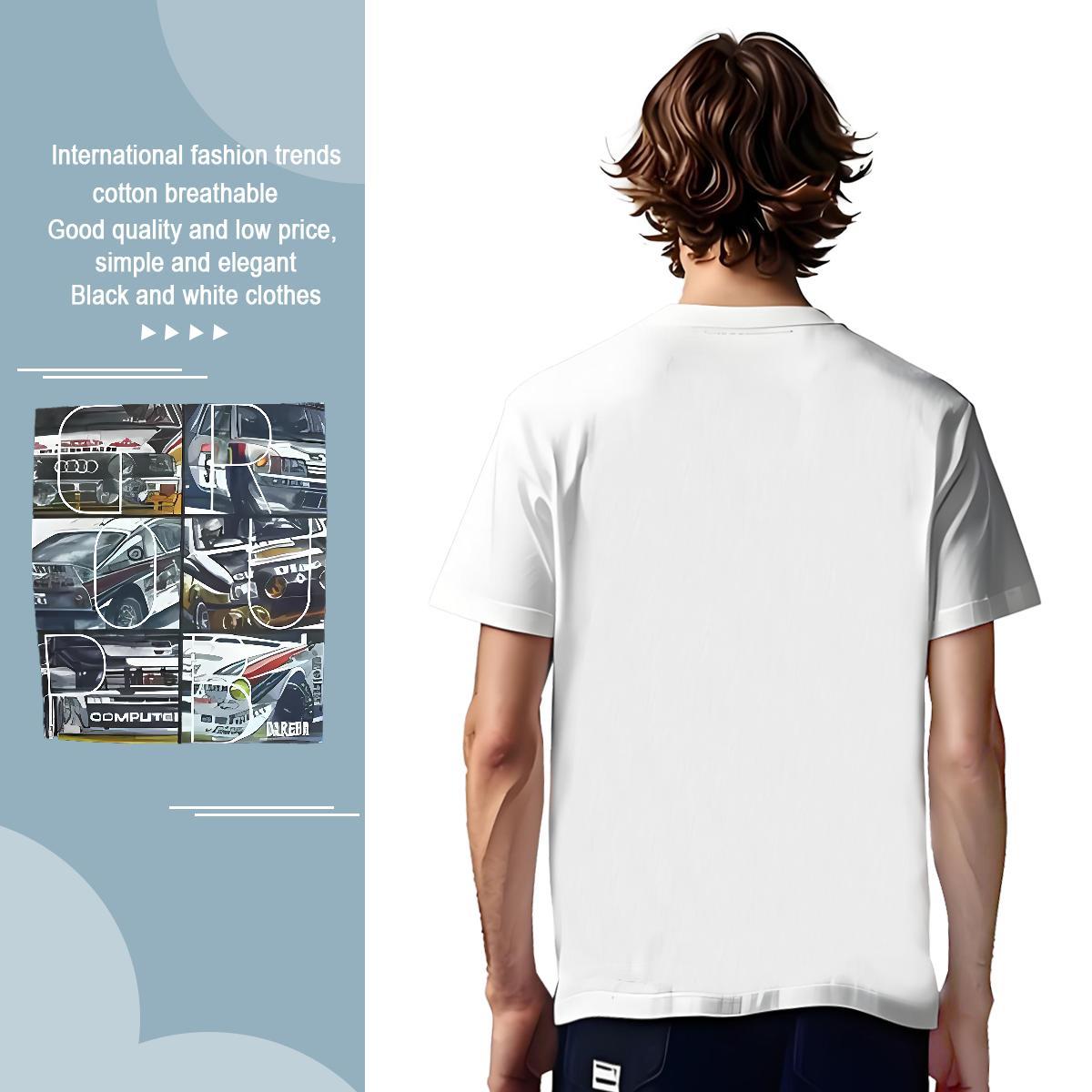 Wholesale Tshirts car 100% Cotton 230g Outdoor Breathable Mens T Shirts Customized Designer Fashion Clothes