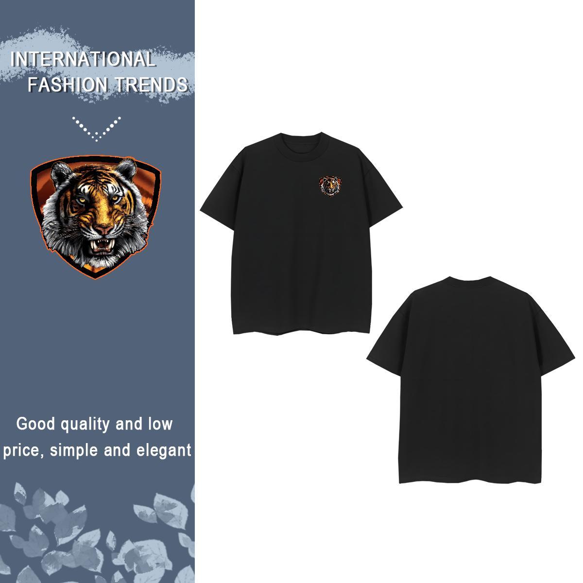T-Shirts 230g 100% Cotton ferocity Casual Daily Wear O-Neck Short Sleeve Floral Print Tshirt for Man Woman Factory Direct Cool Design Tops