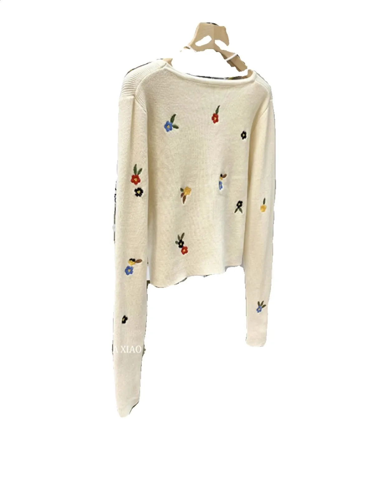 Cute Fashion Loose Cardigan Korean-style Sexy Long Sleeved V-neck Jacket Autumn And Winter Warm Sweater 240812